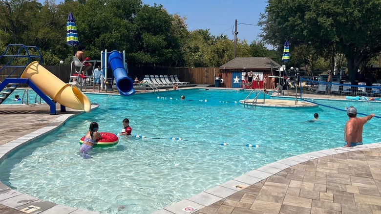 kids in a pool