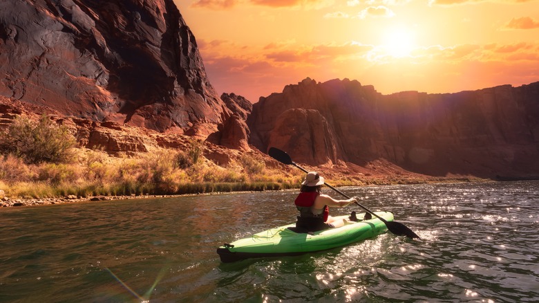 kayaker in Colorado River 