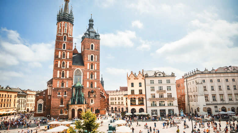 Dialled back view of Old Town in Poland