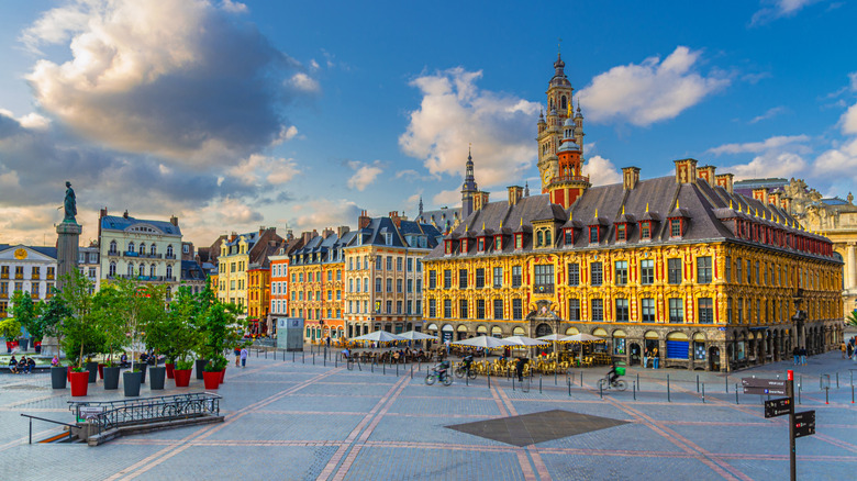 La Grand Place square in city center of Lille , France