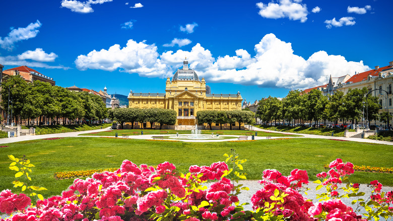 King Tomislav square in Zagreb view, capital of Croatia