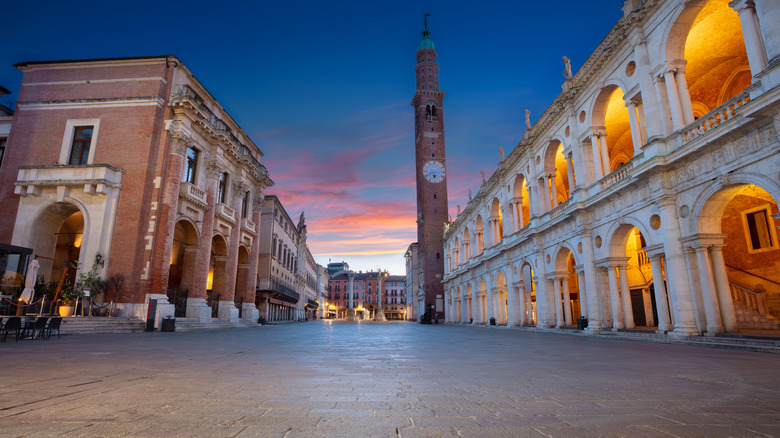 cityscape of historical center of Vicenza
