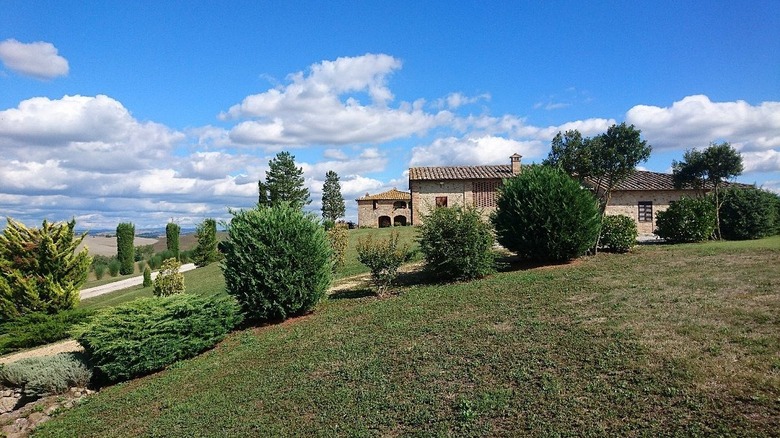 landscape with Italian villa