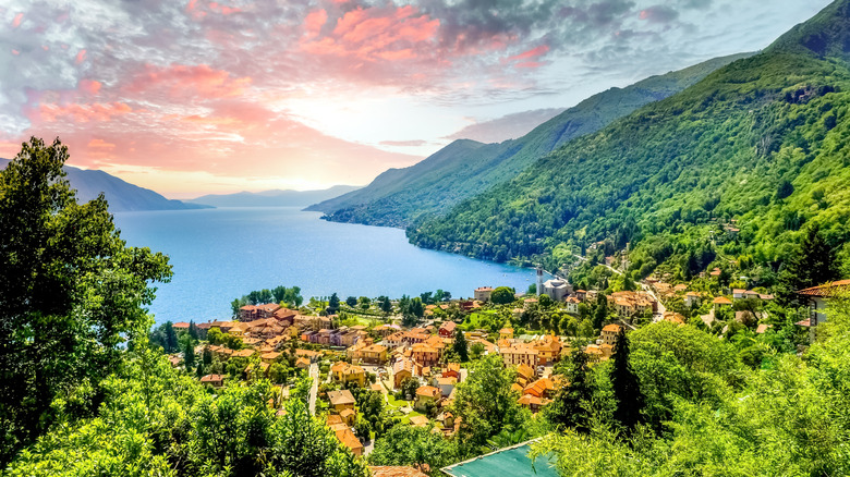 View over Lake Maggiore, Italy