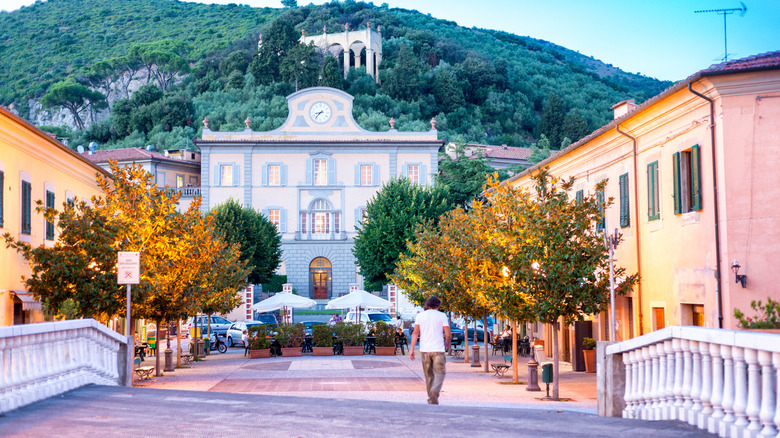 Town Square in front of the thermal building in San Giuliano