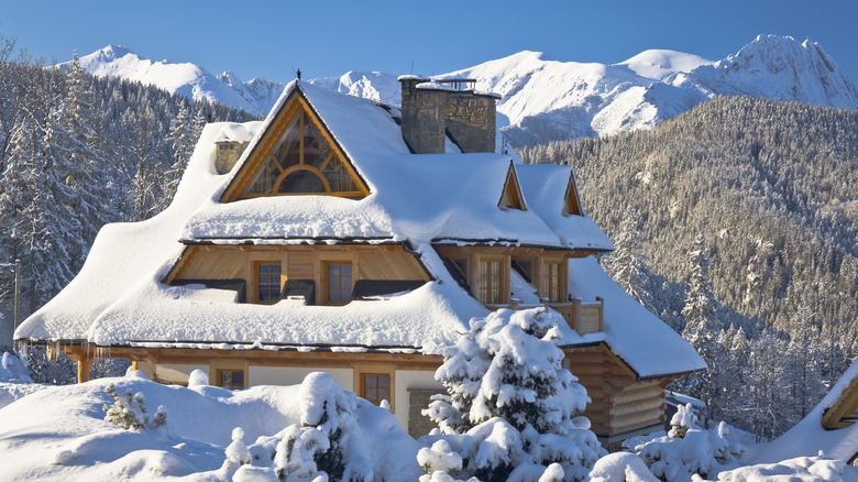 Snow-covered house