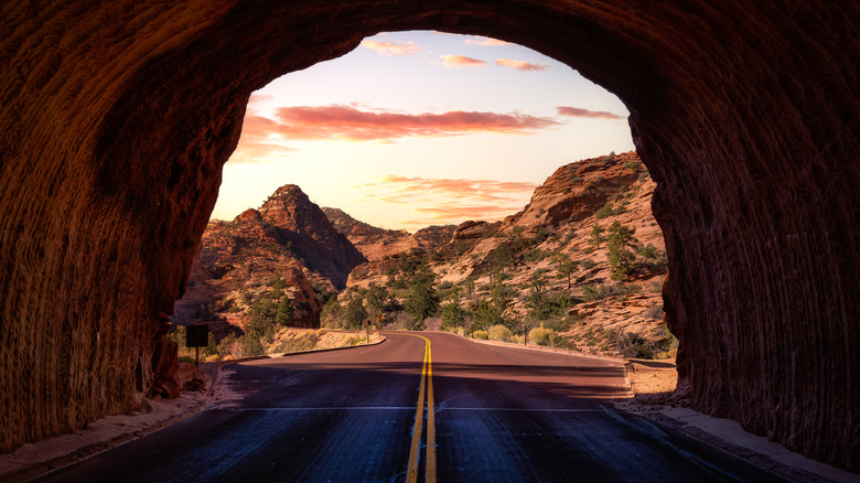 Arch entrance to Zion Park