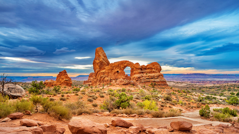 Red rock formations at Arches National Park