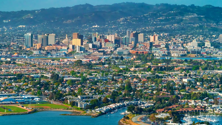 aerial view of Oakland