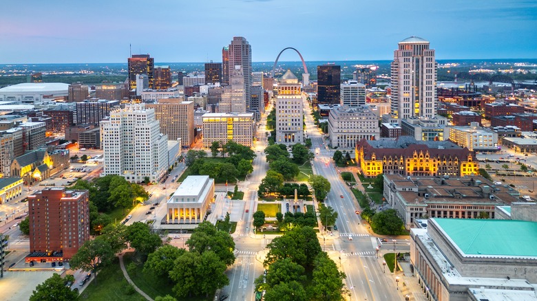 St. Louis Missouri at sunset
