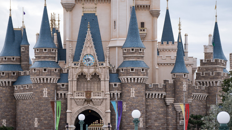 Cinderella Castle towers close-up Tokyo Disneyland