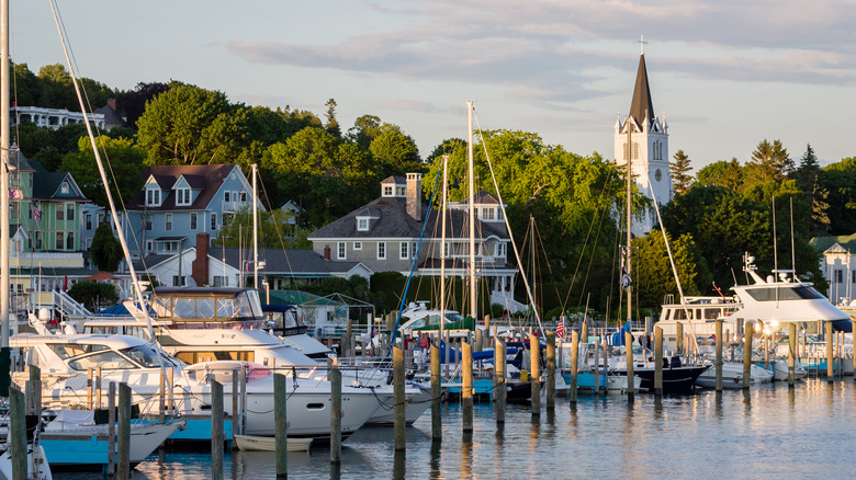 Harbor view of Mackinac Island, Michigan