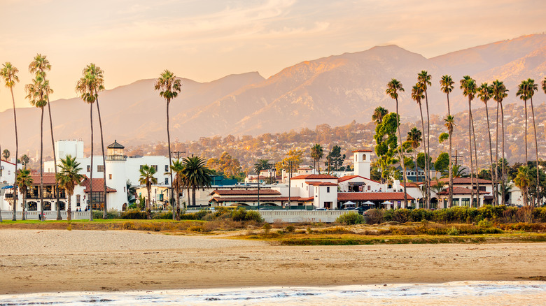 Downtown Santa Barbara from the beach