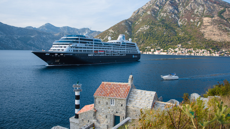 Azamara Cruise ship in Montenegro