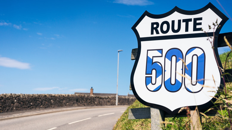 Sign along North Coast 500 Route