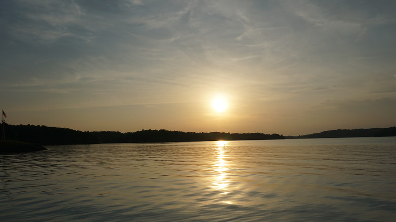 Sun setting on Lake Barkley 