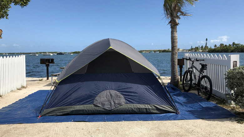 A tent at Boyd's Key West Campground