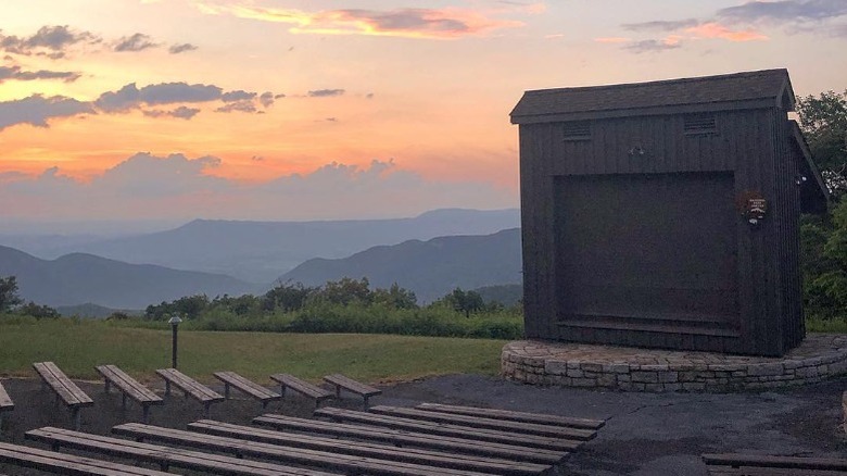 Amphitheater at sunset, Loft Mountain Campground