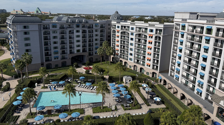 Terrace view pool Disney's Riviera Resort