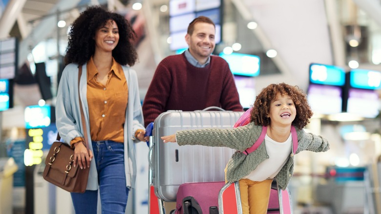 Family in the airport