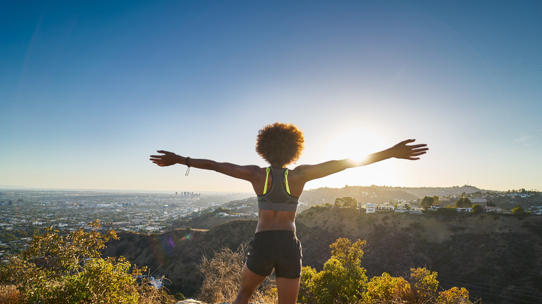 Girl hiking in Los Angeles