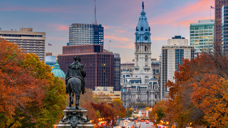 Overlooking Benjamin Franklin Parkway in Philadelphia