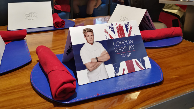 Table at Gordon Ramsay burger 