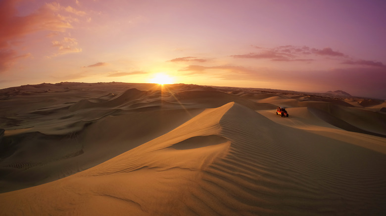 Sunset in Peru's Ica desert