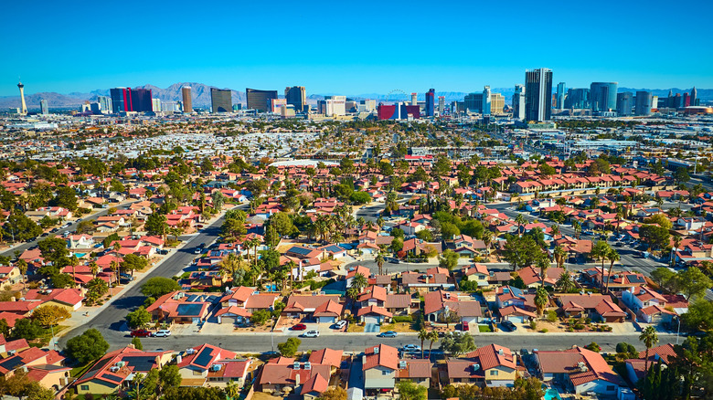 suburban neighborhood outside the Vegas Strip