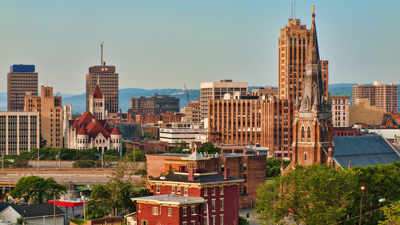 beautiful view of Syracuse, New York skyline