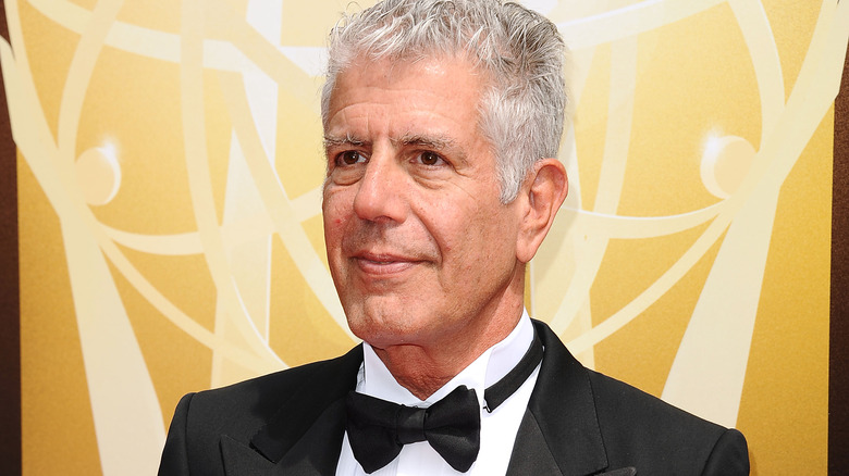 Anthony Bourdain in a tuxedo