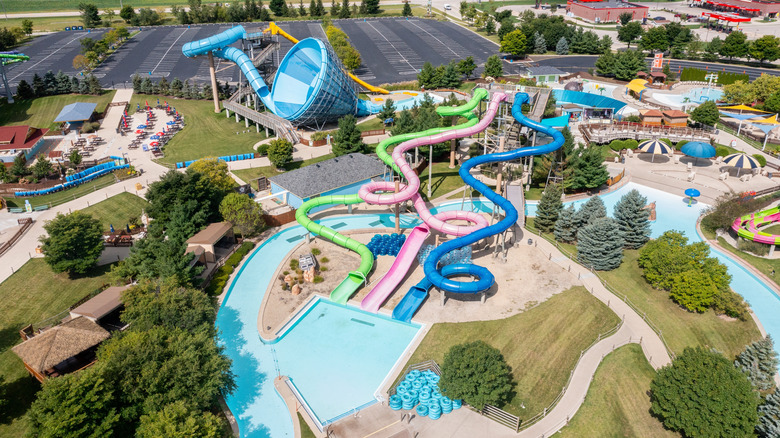 Raging Waves Waterpark from above