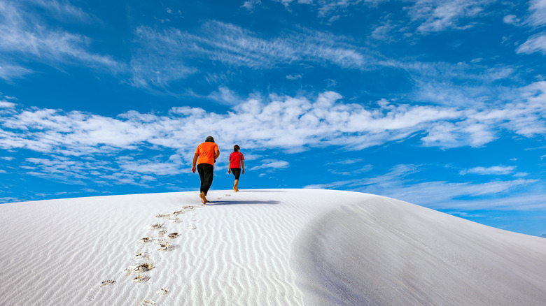 People walking at White Sands National Park