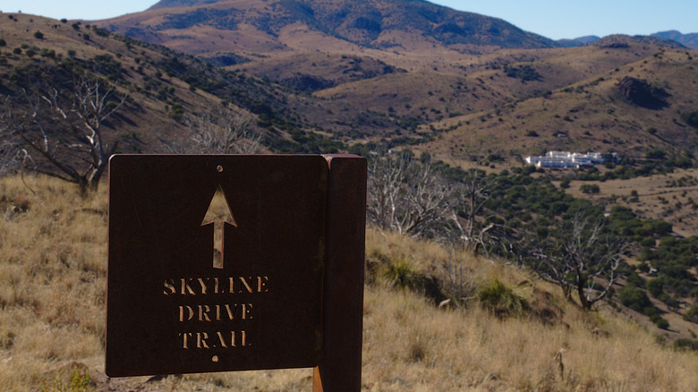 Skyline Drive Trail sign