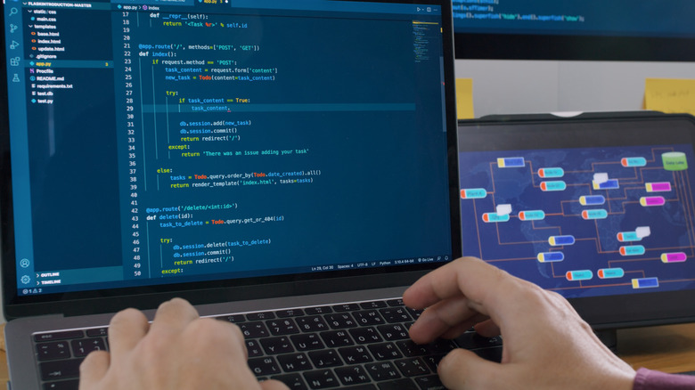 image of computer with coding