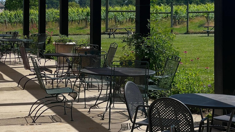 Outdoor patio at Walsh Family Wine