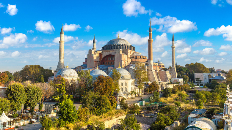 View of Hagia Sophia Grand Mosque in Istanbul