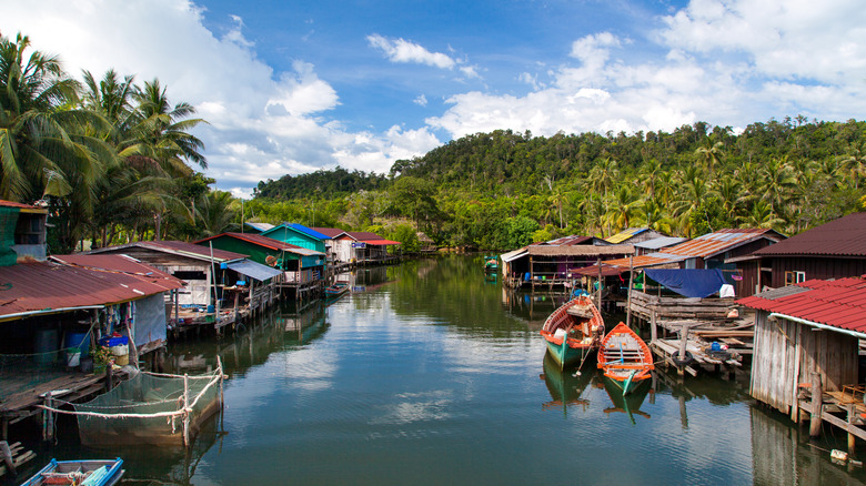 Floating village in Cambodia