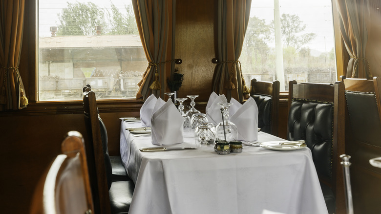 View from a luxuriously appointed train