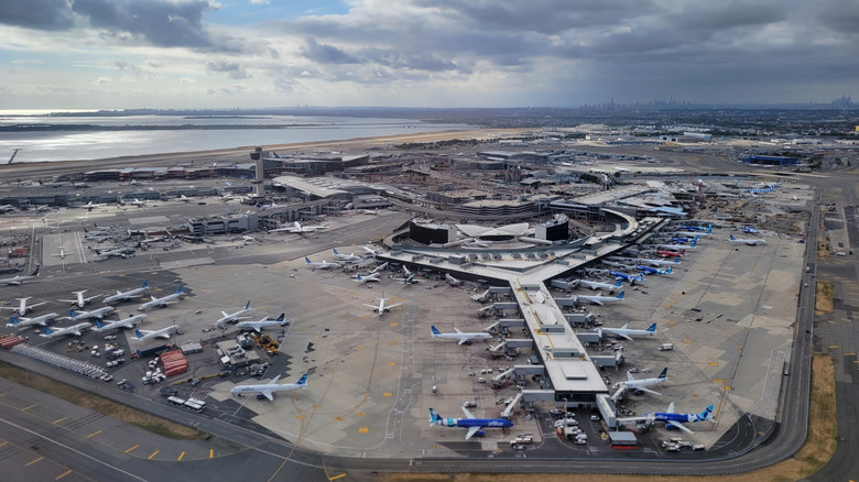 Aerial view of JFK Airport, New York City