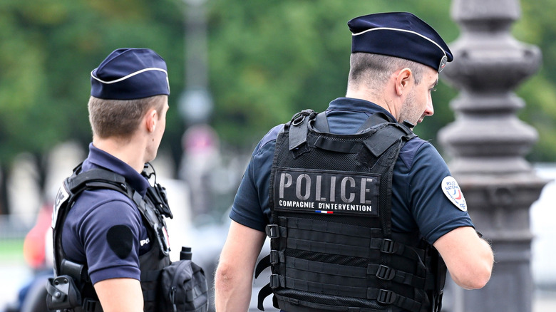 Two police officers in France