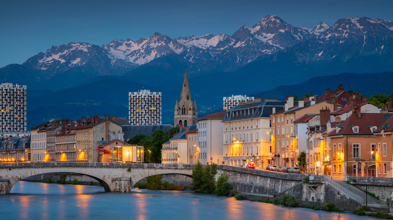 Grenoble, France, in the shadow of the Alps
