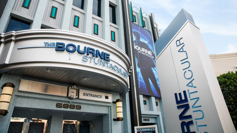 The Bourne Stuntacular entrance sign