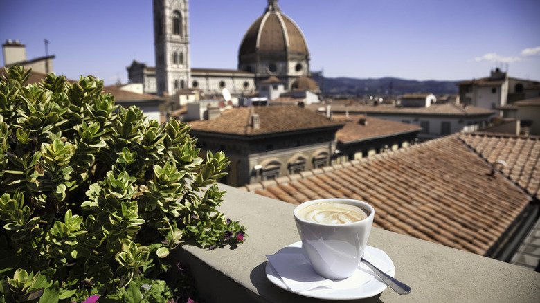 cup of cappuccino in Italy
