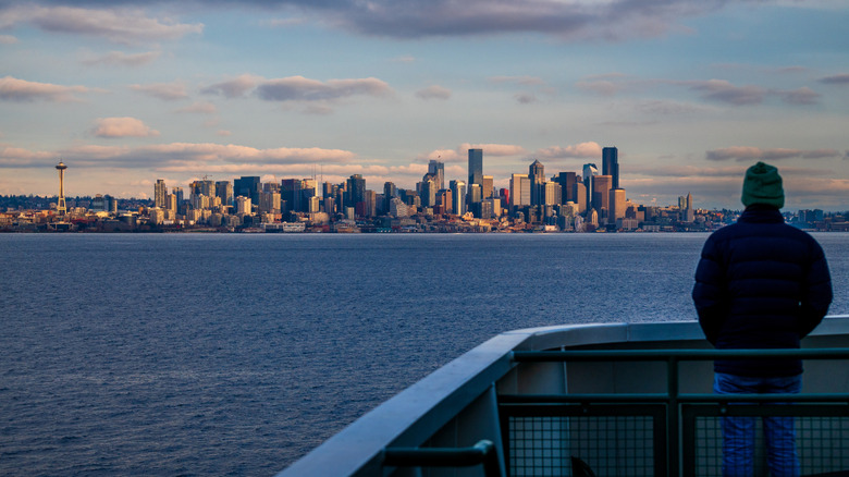 Seattle skyline from Bainbridge Ferry
