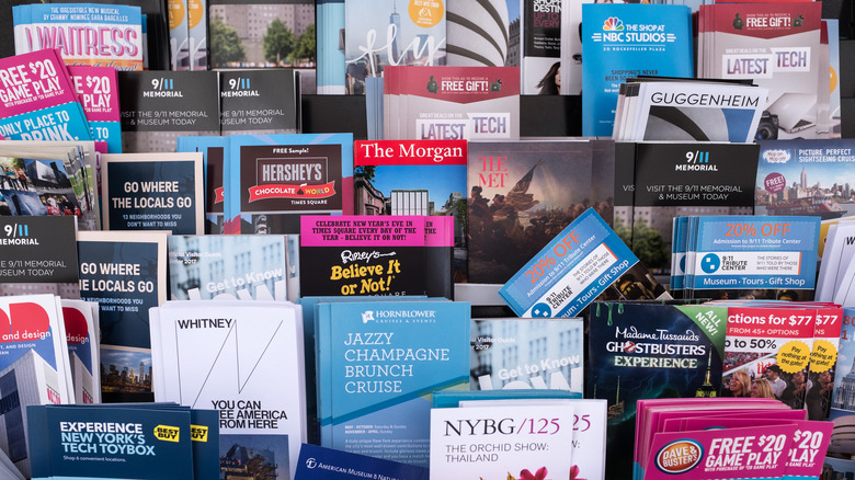 Collection of tourist pamphlets