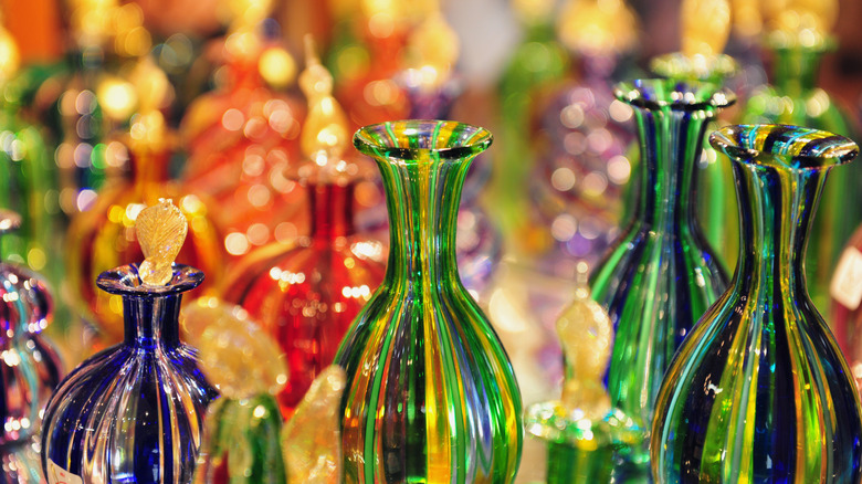 Murano glasswork on display