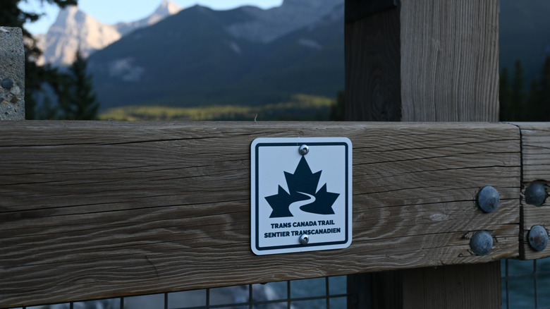 a sign for the Trans Canada Trail
