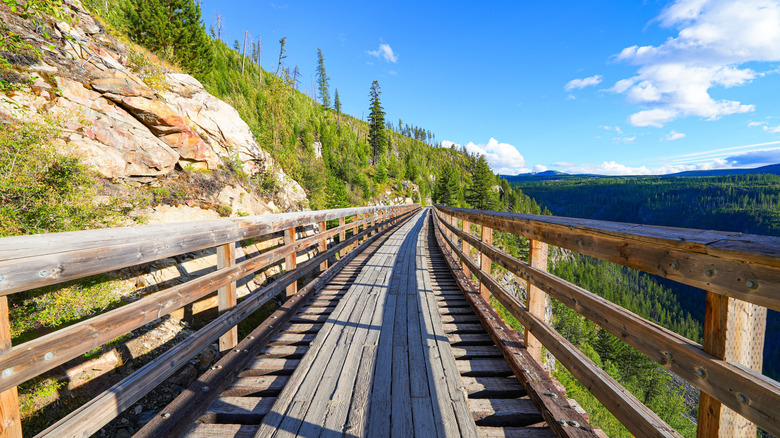 the Kettle Valley Rail Trail part of the Trans Canada Trail