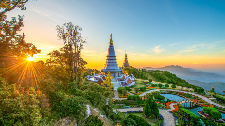 scenery with landmark in Thailand